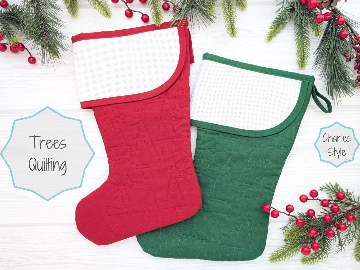 Charles Style Solid Stocking (Curved Cuff)