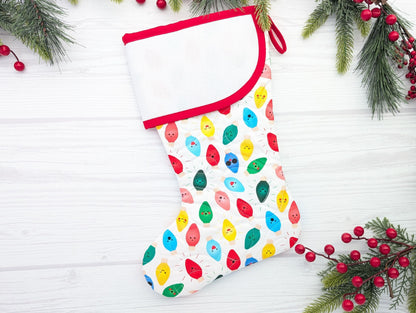 blank cross-stitchable Christmas stocking